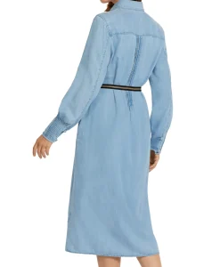 Marccain Collectie Mini Jurk Uc 21.02 D63 Licht Blauw