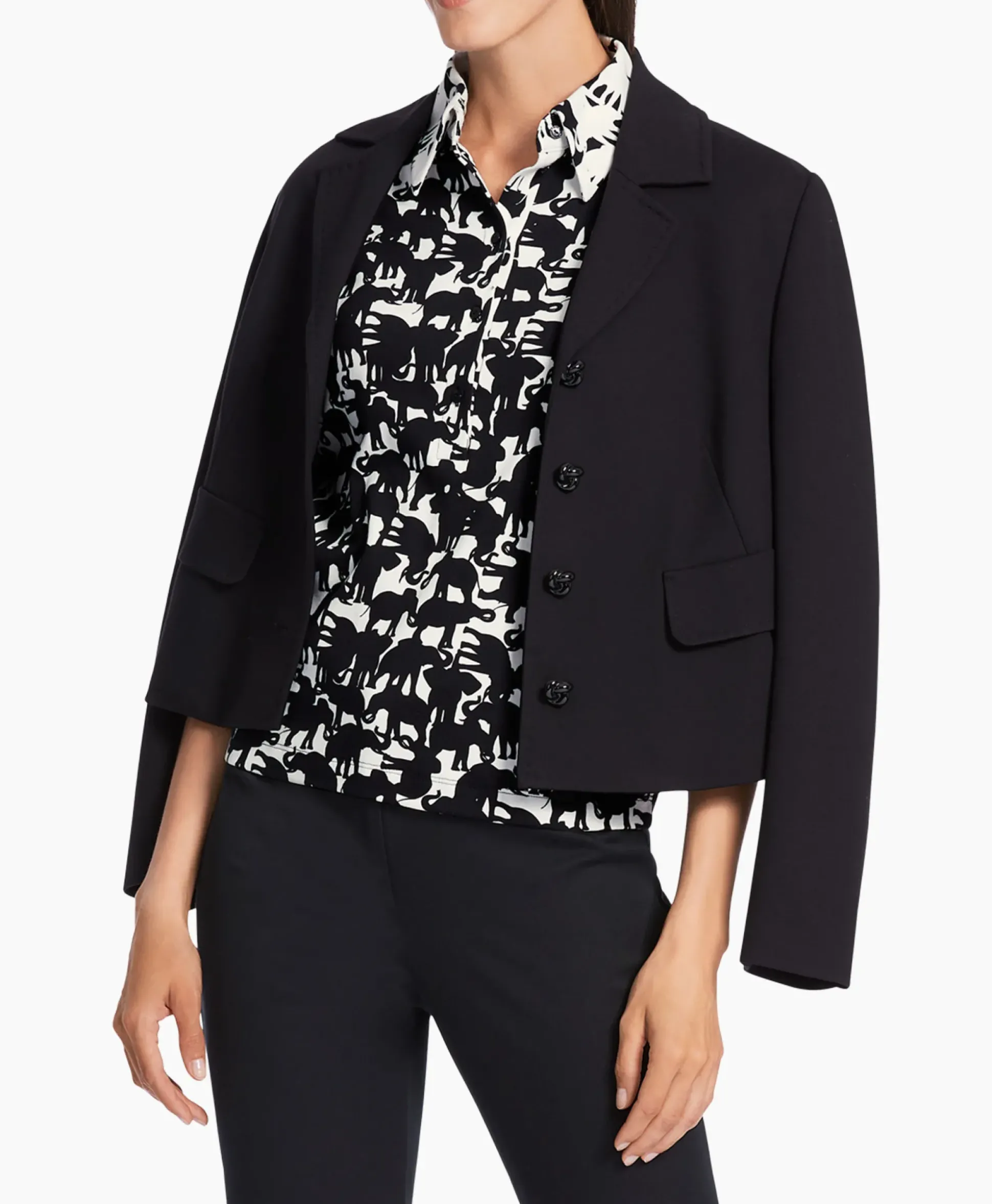 Marccain Collectie Polo Wc 53.04 J11 Zwart