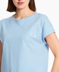 Marccain Collectie T-Shirt Wc 48.46 J36 Licht Blauw