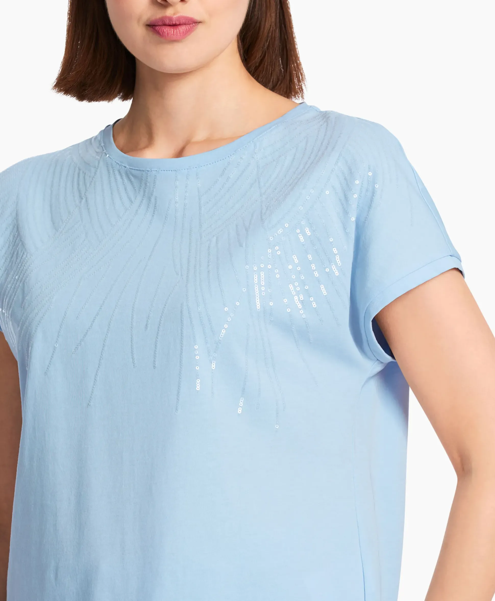 Marccain Collectie T-Shirt Wc 48.46 J36 Licht Blauw