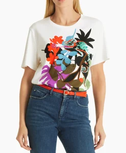 Marccain Collectie T-Shirt Wc 48.10 J07 Off White