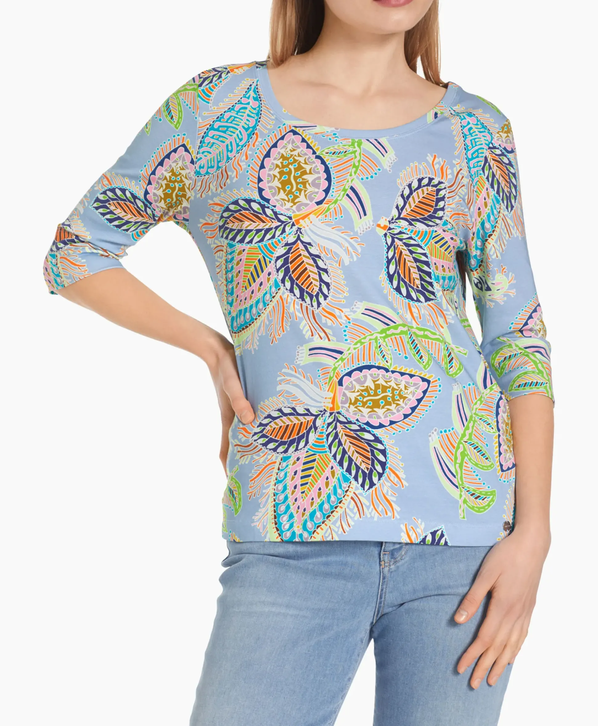 Marccain Collectie T-Shirt Wc 48.66 J47 Licht Blauw