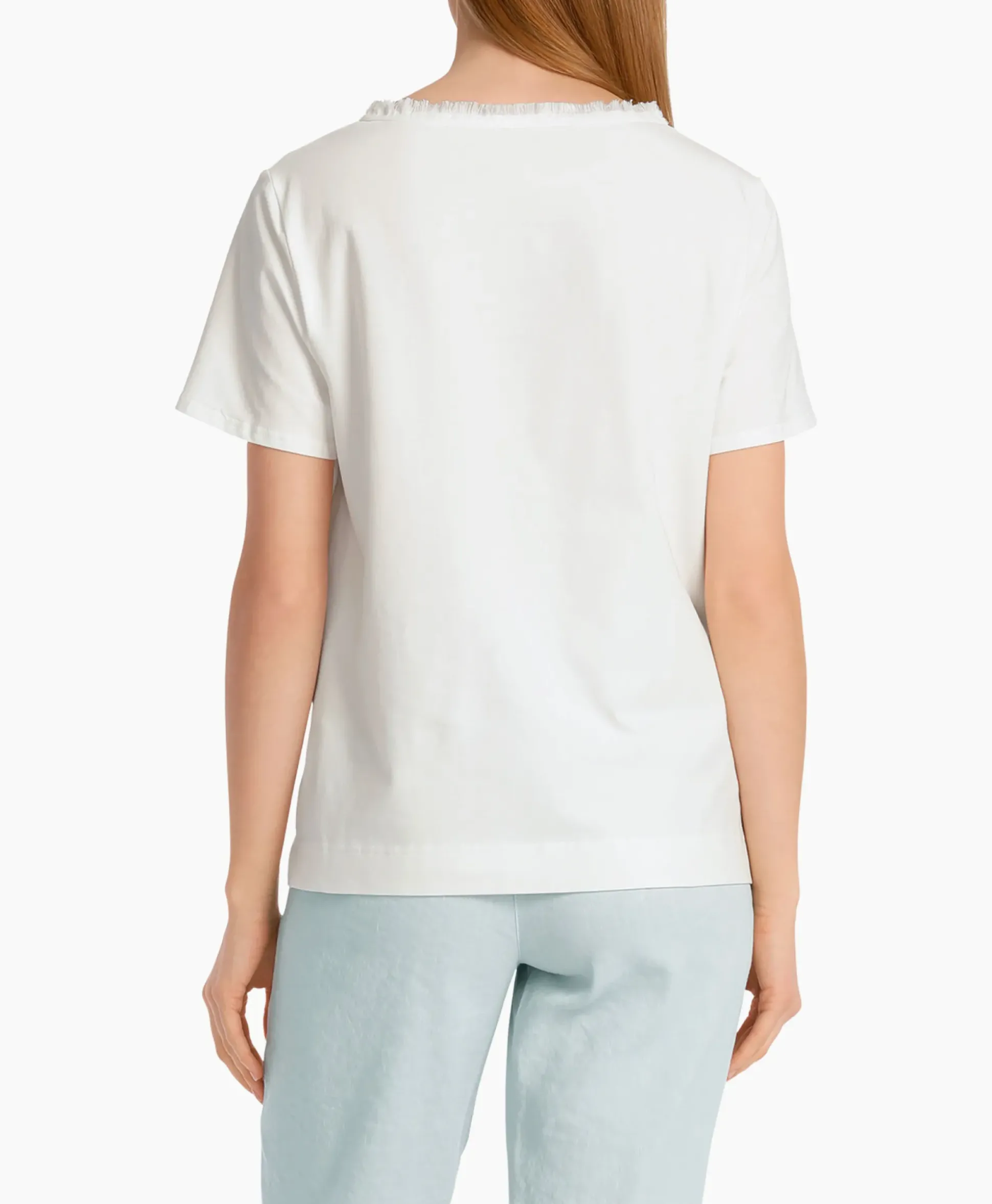 Marccain Collectie T-Shirt Wc 48.41 J79 Off White