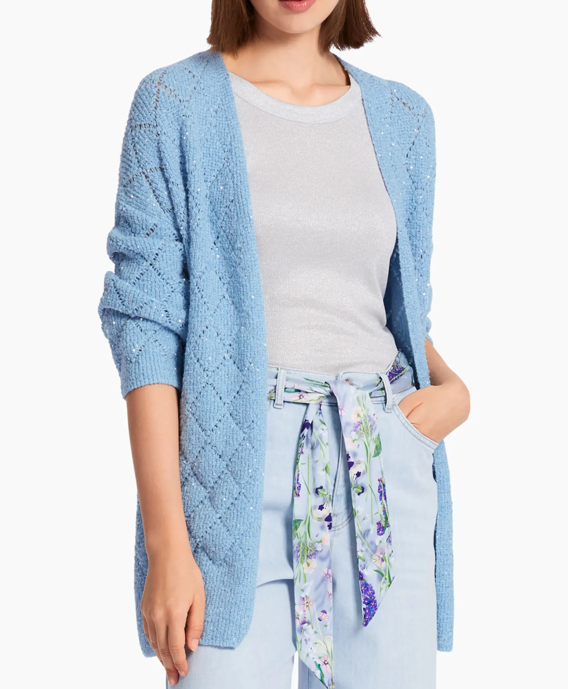 Marccain Collectie Vest Wc 39.11 M25 Licht Blauw