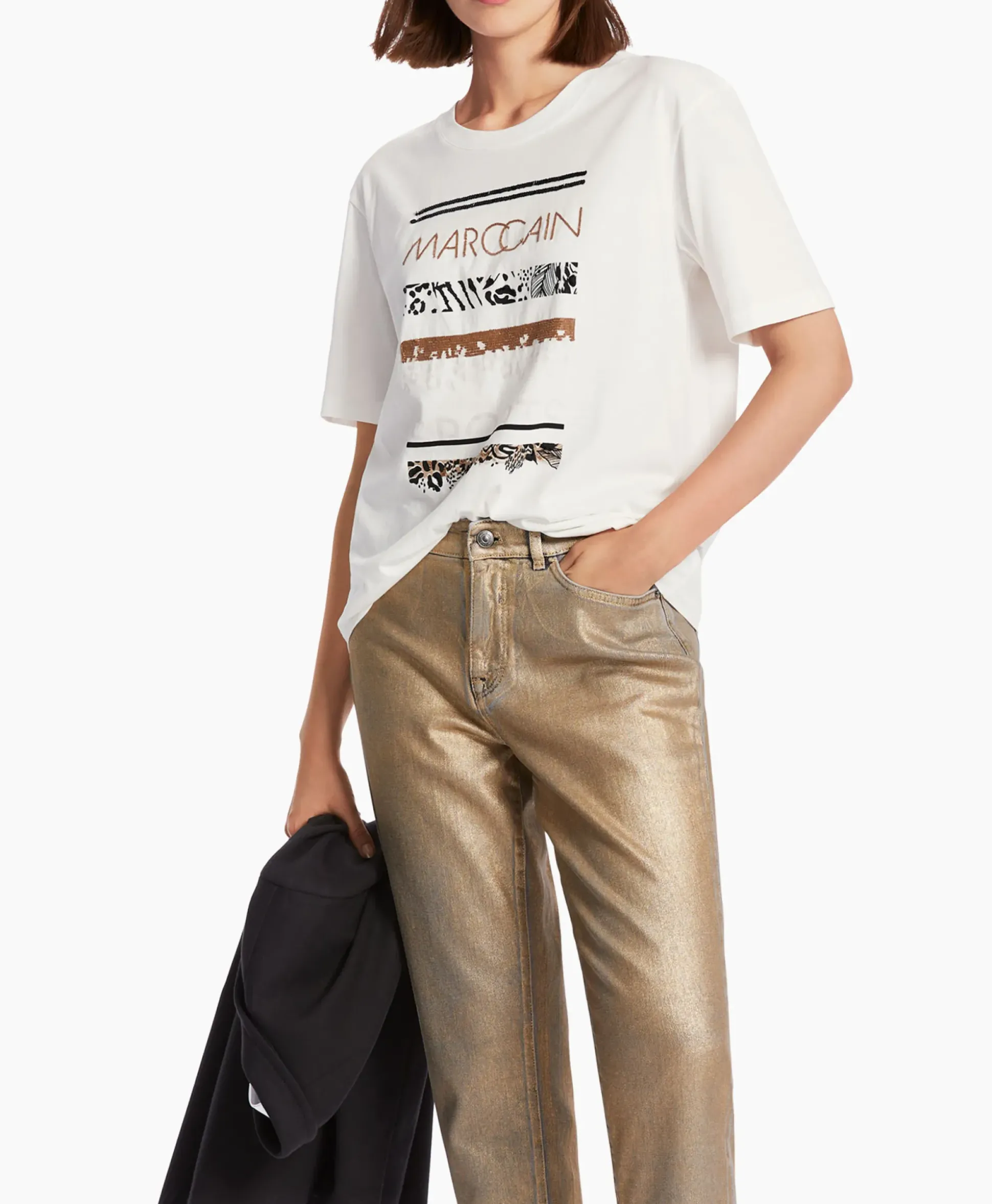 Marccain Sport T-Shirt Ws 48.21 J58 Off White