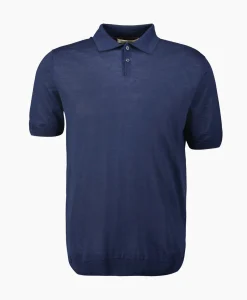 Maurizio Baldassari Polo Light Knitted Donker Blauw