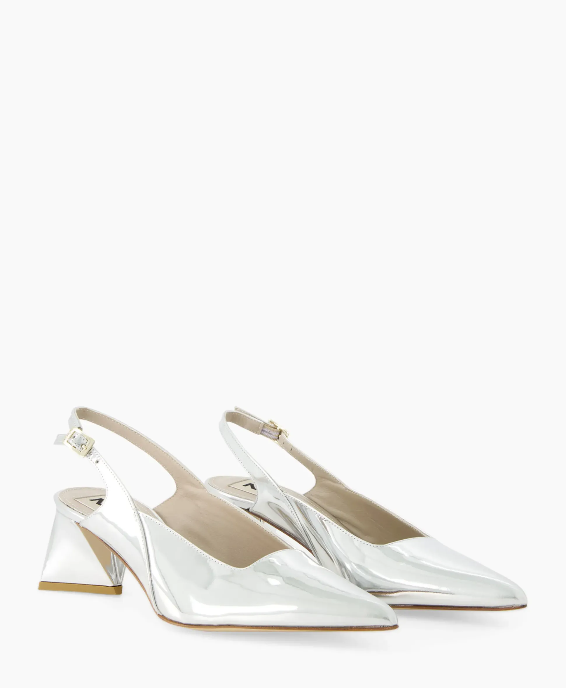 Natan Schoenen Pump Specchio Argento Zilver
