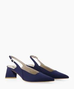 Natan Schoenen Pump Stretch Morelli 9 Blu Scuro Blauw