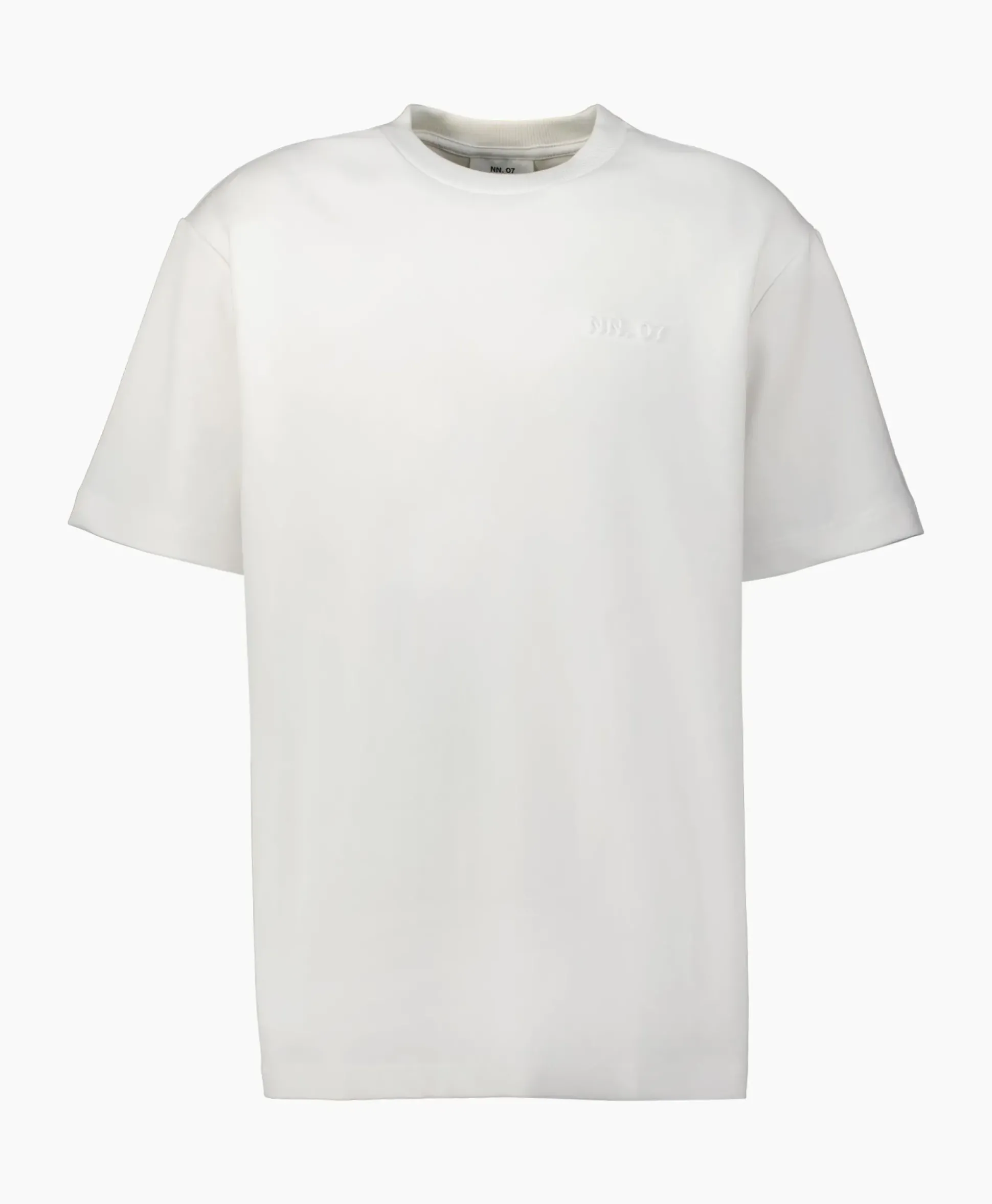 Nn07 T-Shirt Nat Logo Tee Wit
