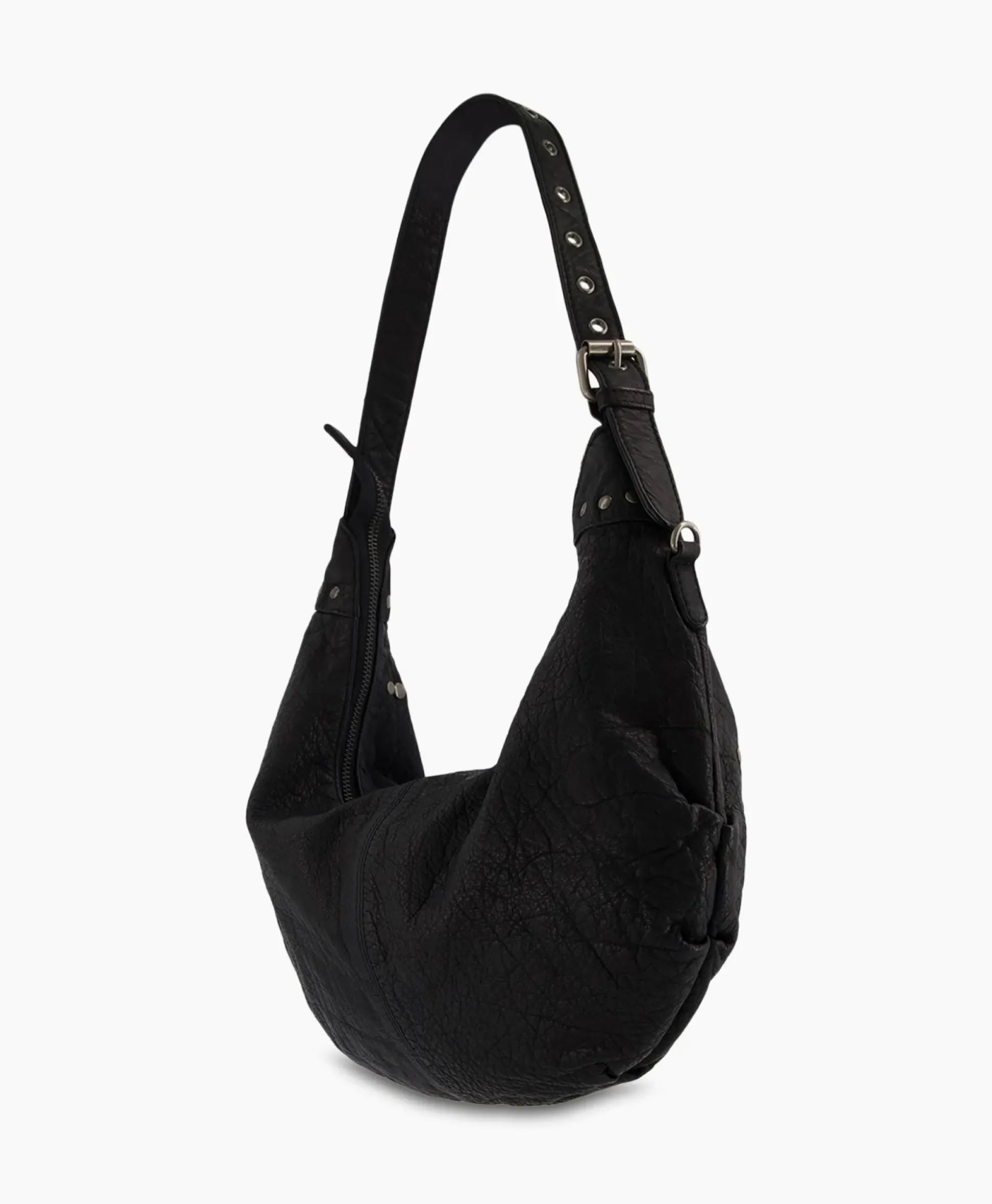Nunoo Bags Crossbody Tas Dagmar Rivet Washed Black Zwart