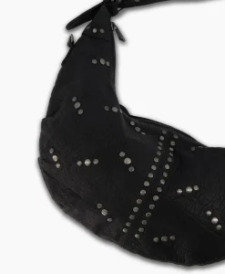 Nunoo Bags Crossbody Tas Dagmar Rivet Washed Black Zwart