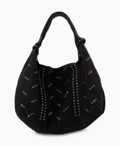 Nunoo Bags Crossbody Tas Maxi Dandy Rivet Washed Black Zwart