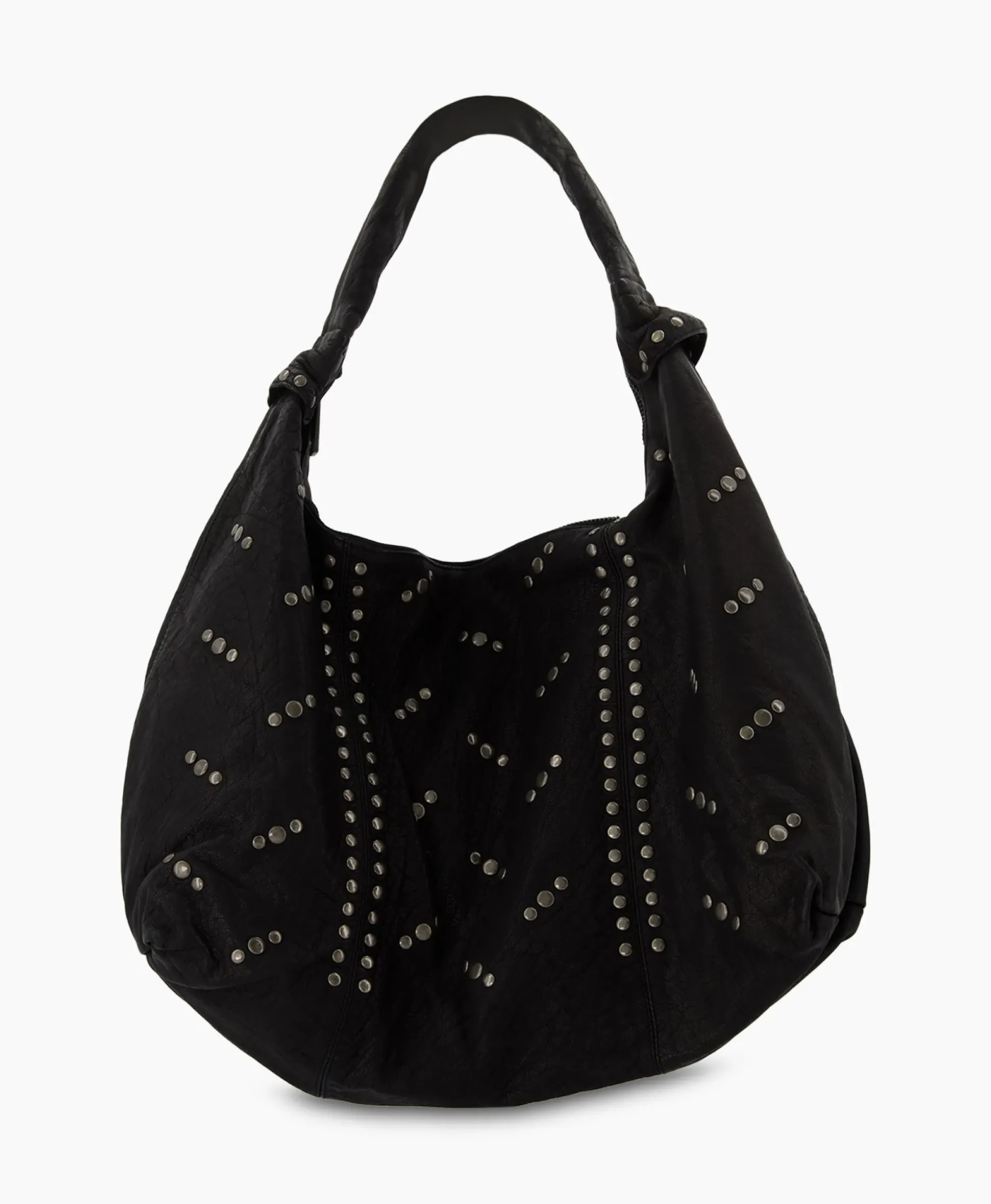 Nunoo Bags Crossbody Tas Maxi Dandy Rivet Washed Black Zwart