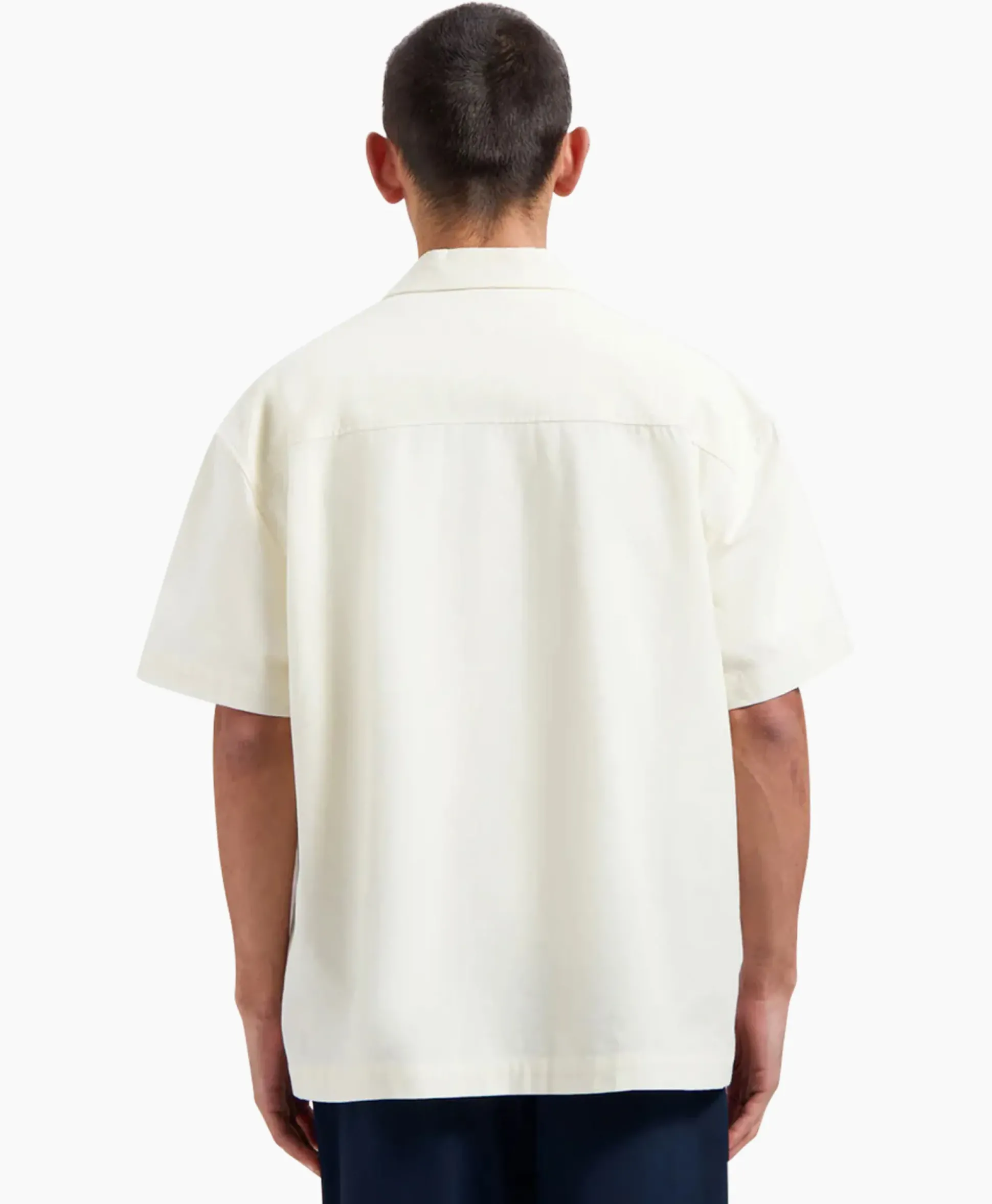 Olaf Hussein Overshirt Cotton Linen Ss Ecru