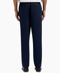 Olaf Hussein Pantalon Pintuck Donker Blauw