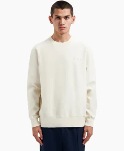 Olaf Hussein Pullover Face Chainstitch Off White