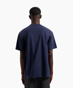 Olaf Hussein T-Shirt Blur Logo Donker Blauw