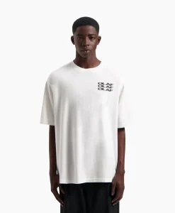 Olaf Hussein T-Shirt Blur Logo Wit