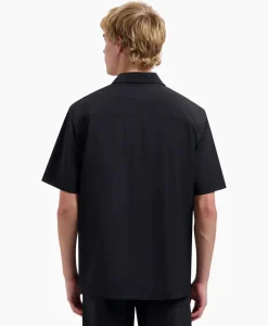 Olaf Hussein T-Shirt Korte Mouw Nylon Ss Zwart