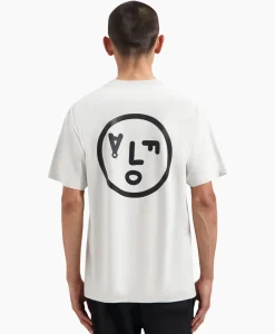 Olaf Hussein T-Shirt Korte Mouw Face Wit