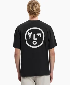Olaf Hussein T-Shirt Korte Mouw Face Zwart