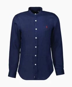 Ralph Lauren Overhemd Pd Linen Donker Blauw