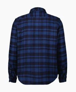 Ralph Lauren Overshirt Wool Blend Check Donker Blauw