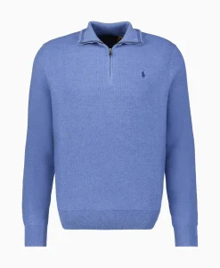 Ralph Lauren Pullover Quarterzip Cotton Blauw