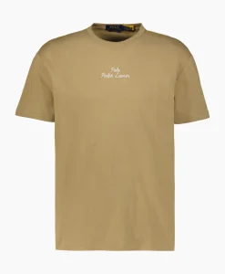 Ralph Lauren T-Shirt Korte Mouw Jersey Mid Logo Zand