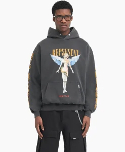 Represent Hoodie Reborn Zwart