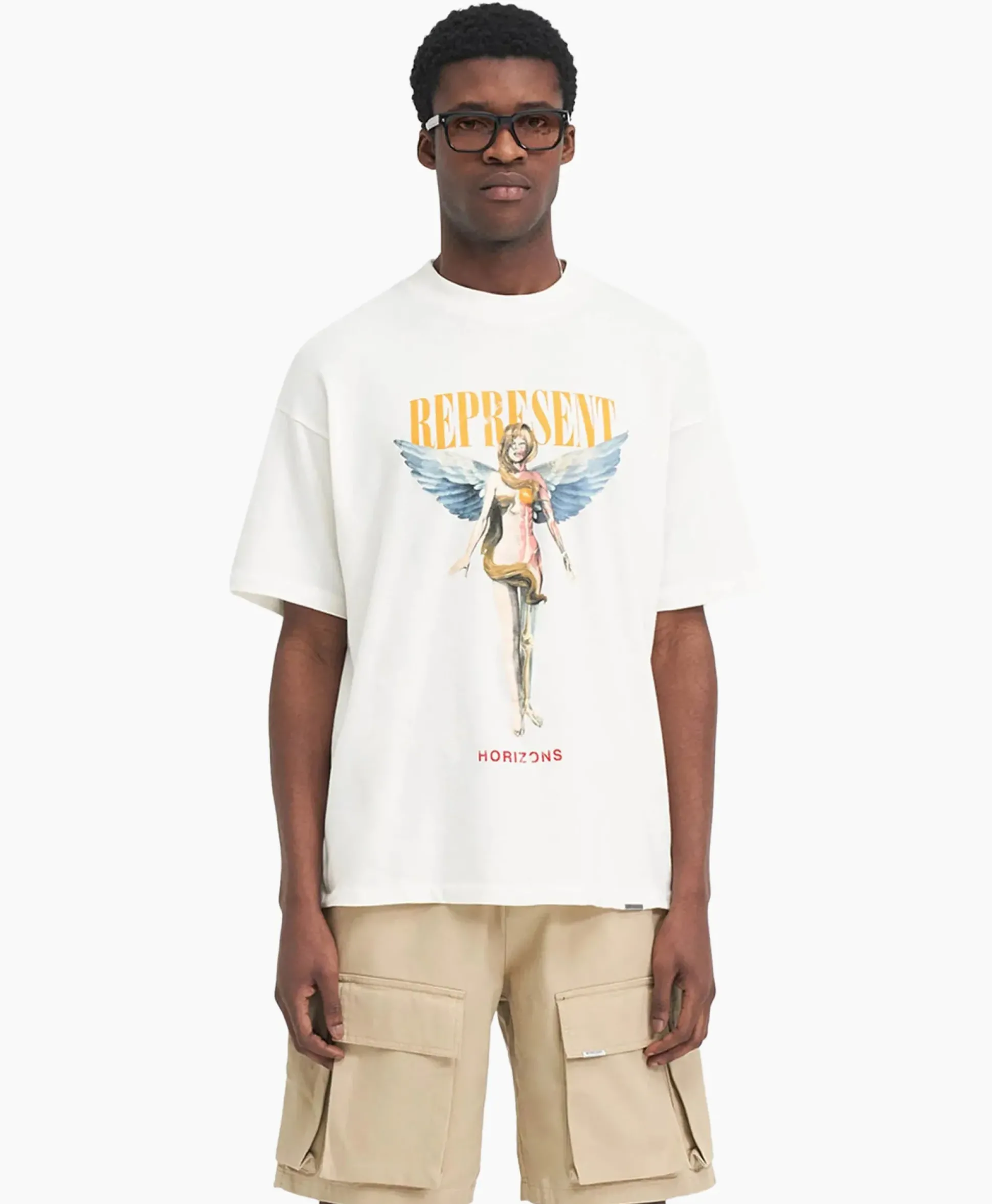 Represent T-Shirt Korte Mouw Rebornoff White