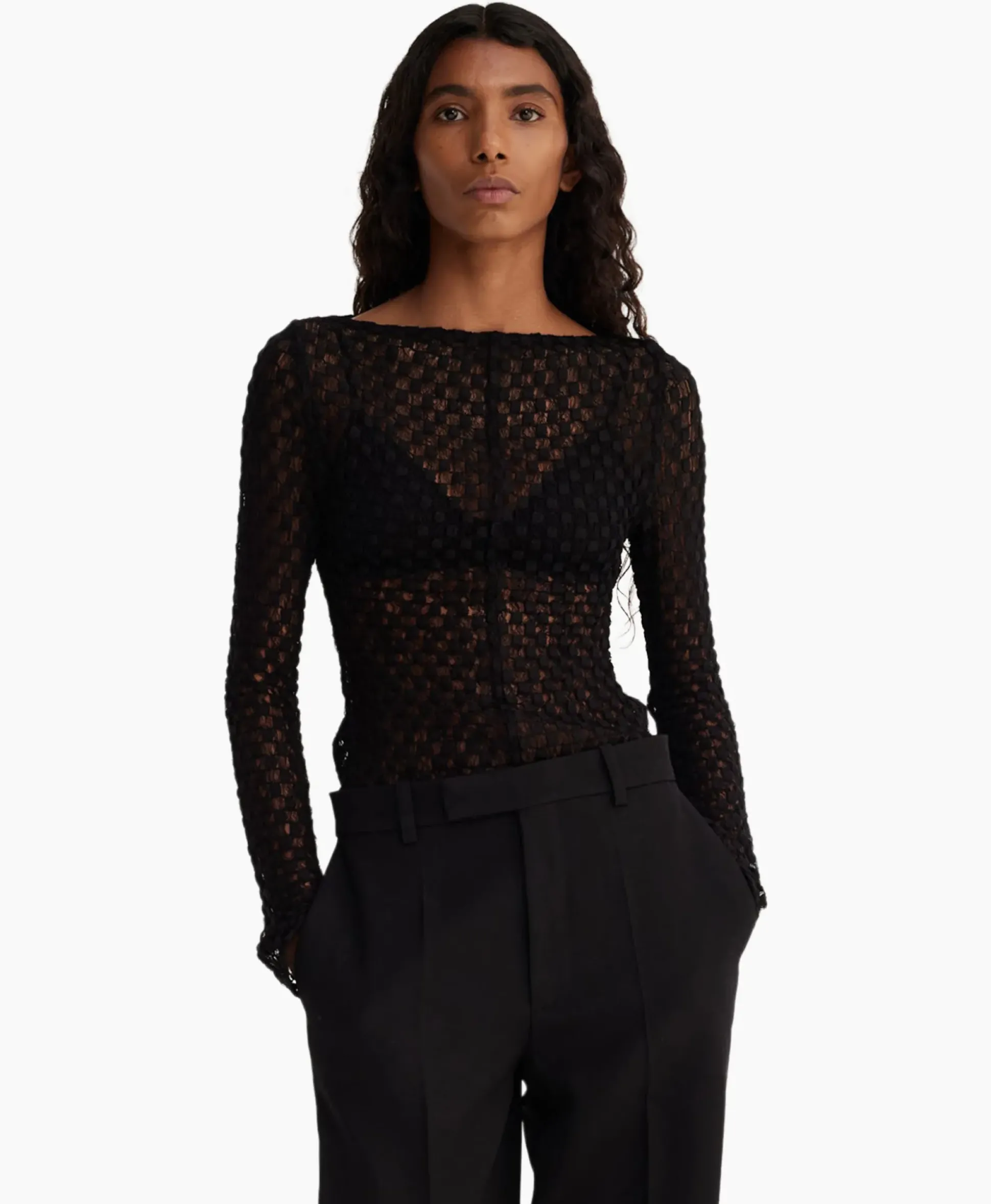 Rohe Top Lace Zwart