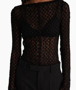 Rohe Top Lace Zwart