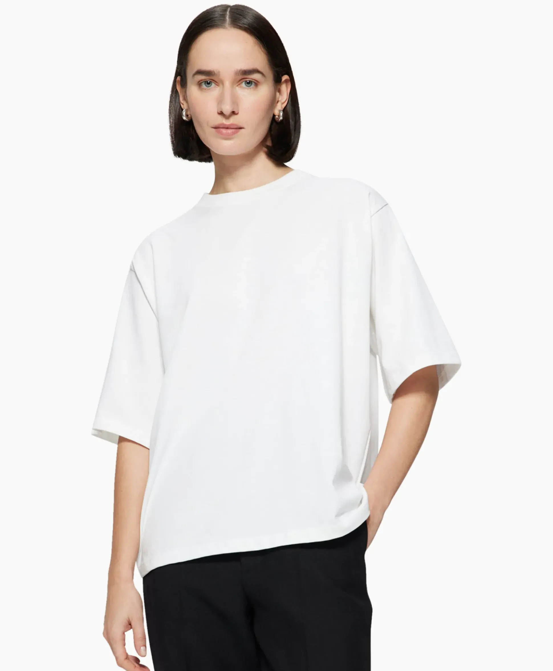 Rohe T-Shirt Korte Mouw Classic Wit