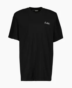 Rotate T-Shirt Korte Mouw Oversized Logo Zwart