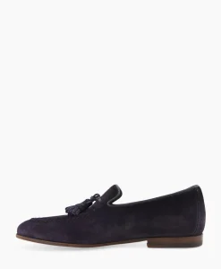 Santoni Loafer Doodling-Rvr Donker Blauw