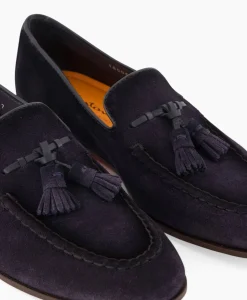 Santoni Loafer Doodling-Rvr Donker Blauw