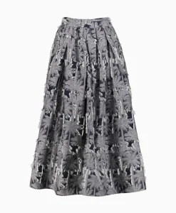 Sara Roka Midi Rok Divonne Grijs