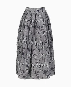 Sara Roka Midi Rok Divonne Grijs