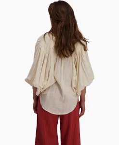 Sea Me Happy Blouse Balloon Resort Beige