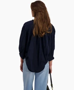 Sea Me Happy Blouse Balloon Donker Blauw