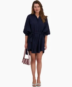 Sea Me Happy Mini Jurk Balloon Short Double Layered Donker Blauw
