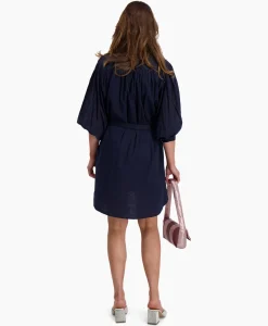 Sea Me Happy Mini Jurk Balloon Short Double Layered Donker Blauw