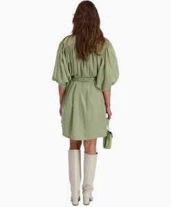 Sea Me Happy Mini Jurk Balloon Short Double Layered Licht Groen