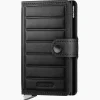Secrid Portemonnee Premium Miniwallet Emboss Lines Black Zwart