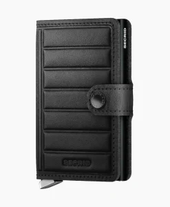 Secrid Portemonnee Premium Miniwallet Emboss Lines Black Zwart