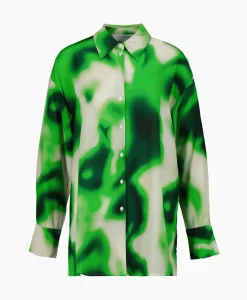 Selected Femme Blouse Claudine Ls Shirt B Groen