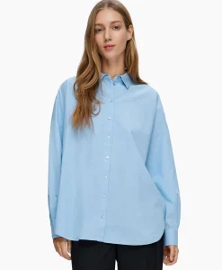 Selected Femme Blouse Dina-Sanni Ls Shirt Noos Blauw