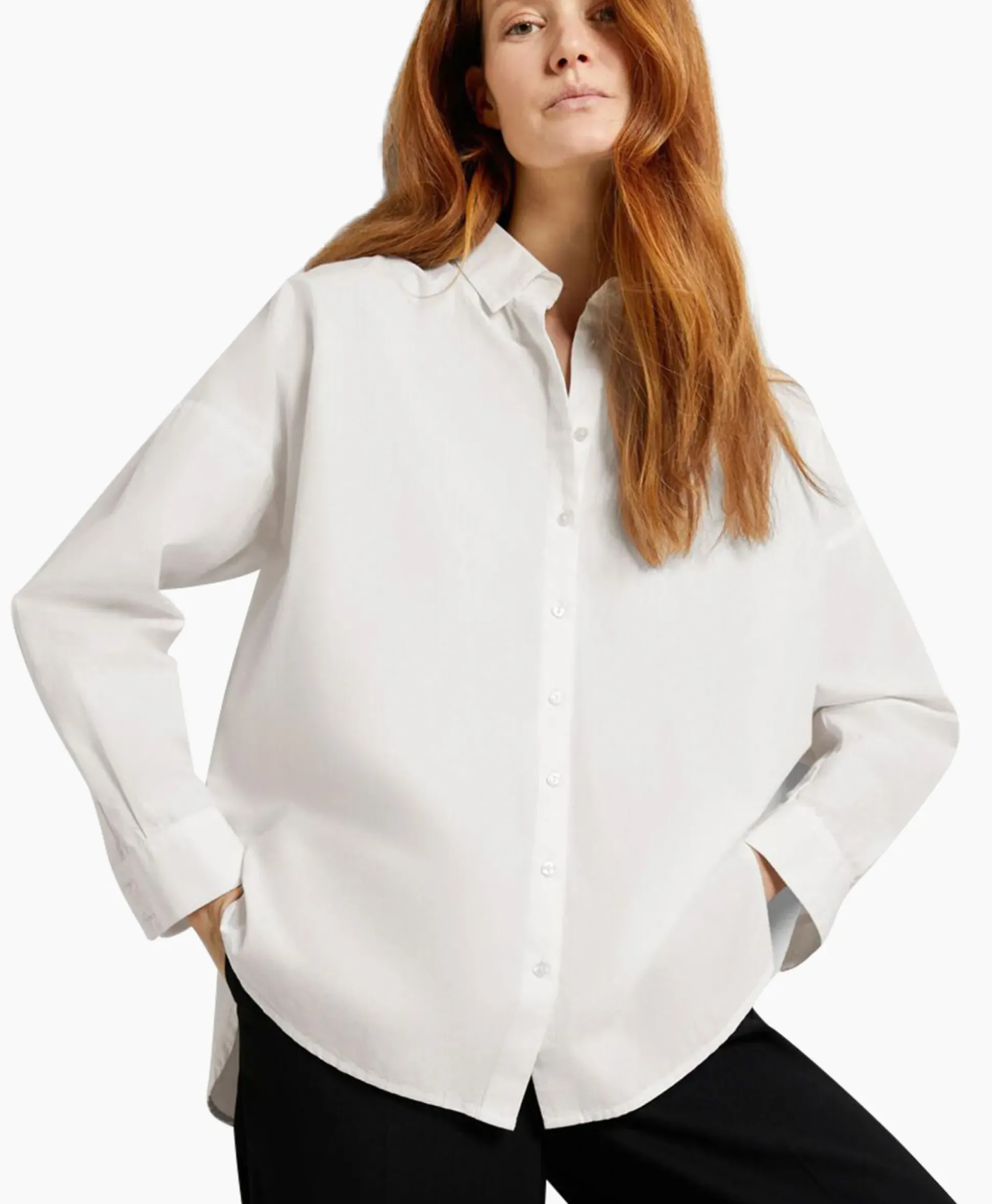 Selected Femme Blouse Dina-Sanni Ls Shirt Noos Wit