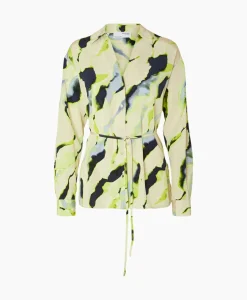 Selected Femme Blouse Lilian Ls Aop Shirt B Goud
